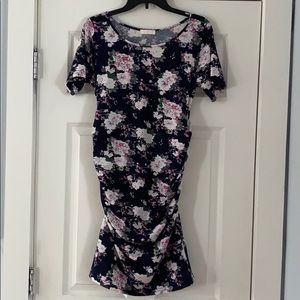 Floral flower maternity dress